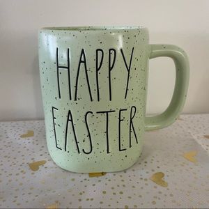 Rae Dunn Speckled  Happy Easter Green Mug